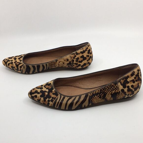 Corso Como Animal Print Pony Hair Hair on Hide Pointy Ballet Flats Size 7M - Picture 4 of 16
